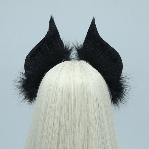 Diadema de oreja de murciélago de Halloween de piel sintética para la cabeza de animales disfraces accesorios fiesta - Imagen 8 de 11