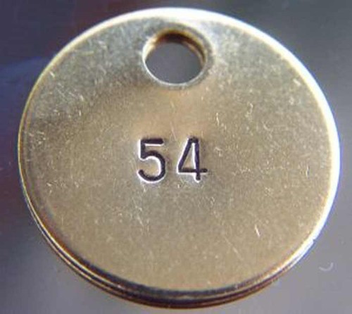 Round Blank Brass ID tags Pets Keys Tools Valves 1",1-1/4",1-1/2",2" Made in USA - Picture 4 of 5