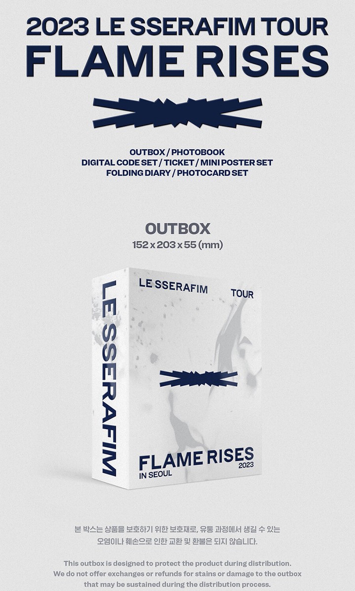 LE SSERAFIM 2023 TOUR FLAME RISES IN SEOUL/Book+5Poster+10Card