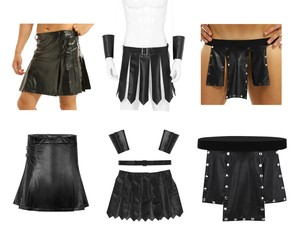 leather gladiator kilt