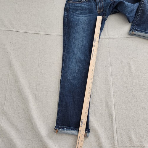 Lucky Brand Jeans Women 4/27 Dark Blue Denim Stretch Sweetn Straight Capri 31x27 - Picture 4 of 14