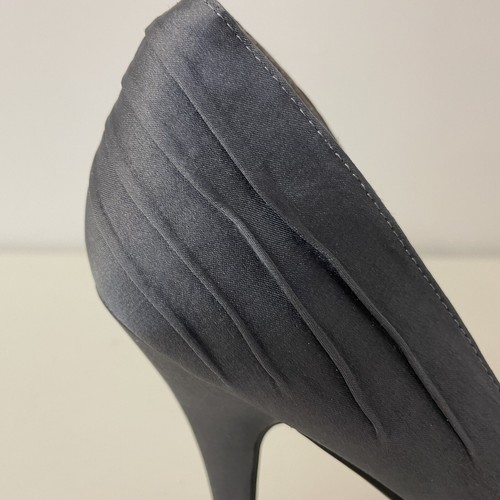 Debut grau Peeptoe Heels Satin Rose Stiletto formeller Anlass Größe 5 38 - Bild 16 von 16