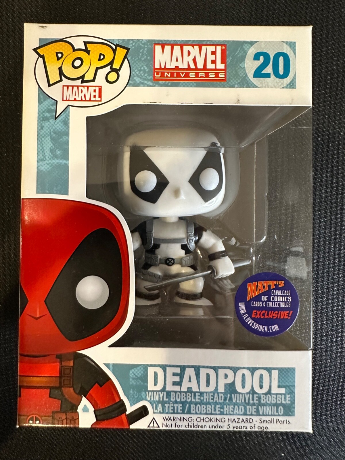 En Oferta Funko Pop Marvel Deadpool Negro Blanco Matt'S Cavalcade Of Comics Exclusivo 20