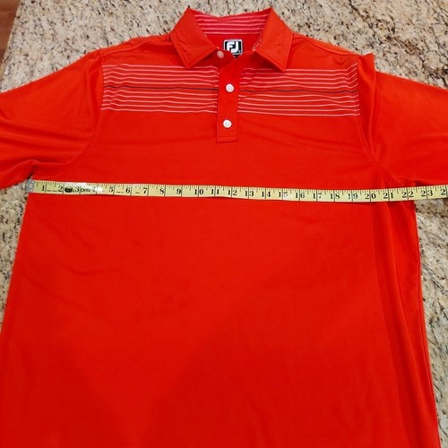 FootJoy Men’s Red/Orange Polo Shirt Size Large Athletic Fit Stretch Golf FJ - Picture 6 of 13