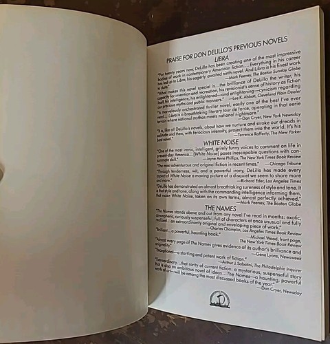 SIGNED 1991 Don DeLillo MAO II Advanced Readers Copy ARC Uncorrected Proof RARE - Picture 3 of 8