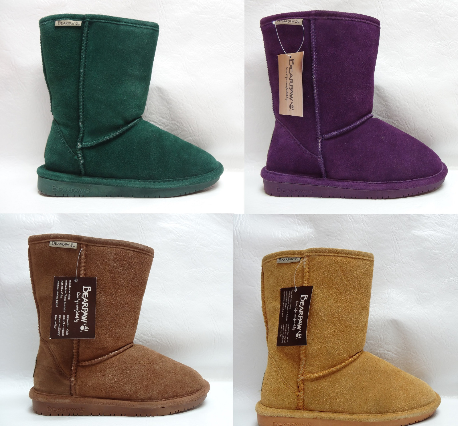 BEARPAW Damenss Cold Weather Winter 608W EMMA Short Sheep Fur suede boots 5 6 10 BEARPAW Damenss Cold Weather Winter 608W EMMA Short Sheep Fur suede boots 5 6 10