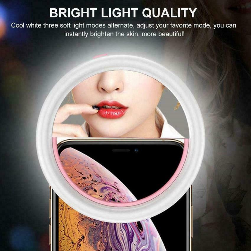 Selfie Light: Portable USB Rechargeable LED Mobile Phone Fill Light With Adjustable Brightness For Enhanced Photography