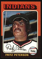 1975 Topps Mini #62 Fritz Peterson EX/EX+ Indians 606420