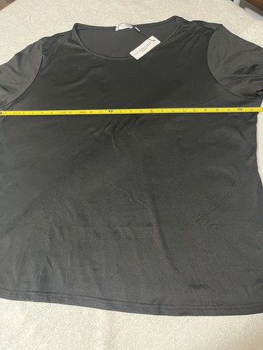 NWT Women 3XL 28 W Top Shirt Long Sleeve Black Pullover Polyester Spandex - Picture 4 of 6