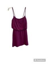 Susana Monaco Women Dress Size S Mini Purple Halter Babydoll Y2K Romantic Club