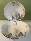 Set Of 4 Turkish Intesa Home Pine Trees Pasta Bowls  9.25“ NEW