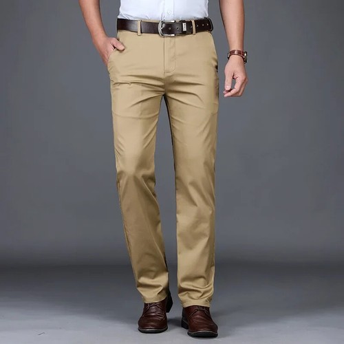 Stretch Chino Slim Fit Mens Relaxed Casual Cotton Dress Skinny Pants Size 30-40 - Picture 27 of 28