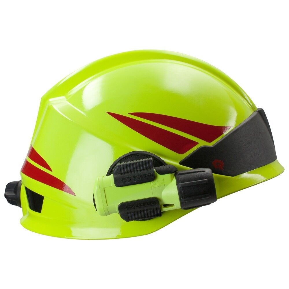 Helmhalterung Klett für Feuerwehr-Helmlampen UK2AA UK3AA UK4AA am Feuerwehrhelm