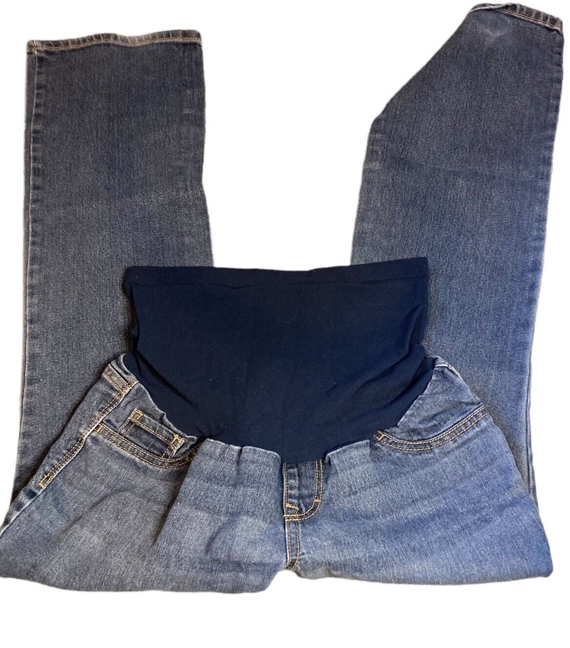 Indigo blue maternity mom jeans Secret Fit Belly XS f… Gem