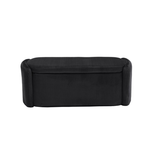 COOLMORE Storage Ottoman,Bedroom End Bench,Upholstered Fabric Storage Ottoman - Picture 4 of 12