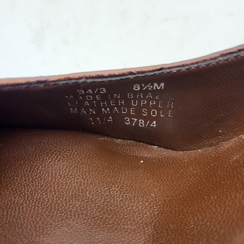 Franco Sarto Pump Heels Womens 8.5 Brown Leather Snake Print Slip On - Photo 13/14