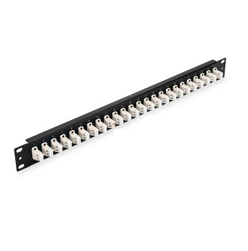 1U 19'' Fiber Adapter Panel, 48 Fibers Multimode Beige 24 x LC UPC Duplex-MM4569