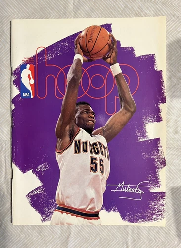 NBA Hoop Magazine Mutombo Cover 1994-95 Season Houston Rockets Champs Vintage