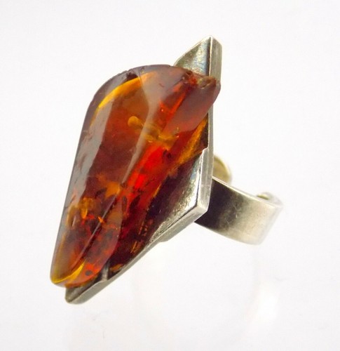 Bague Vintage Argent 925 Style Moderniste | Taille 54 | Bijou Artisan