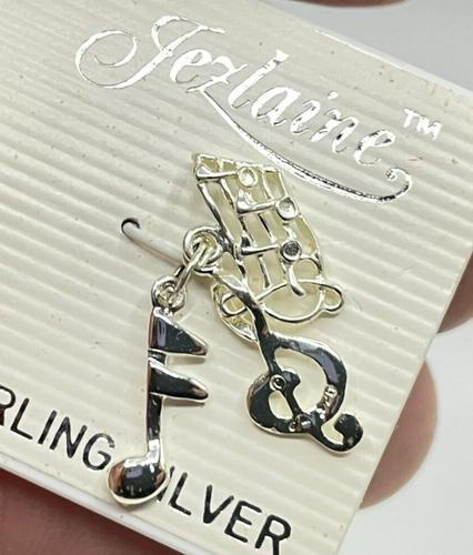 Jezlaine Sterling Silver Music Notes Charm - Picture 5 of 6