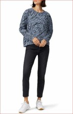 SUNDRY women sweatshirt cotton spandex blue black sz 1 USA made $128
