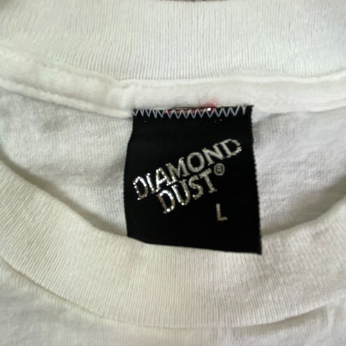 Vintage 90’s Diamond Dust T-Shirt Large White Gold Glitter Palm Trees Island - Bild 5 von 11