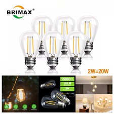 BRIMAX LED Bulbs E27 S14 2W Edison Bulb Festoon String Light IP65 Shatterproof