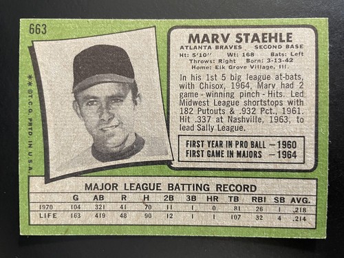 1971 Topps Baseball Cards - Singles - You Pick (Card #s 431-752) - Free Shipping - Picture 125 of 261