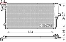 DENSO DCN10045 Condenser, air conditioning for FORD