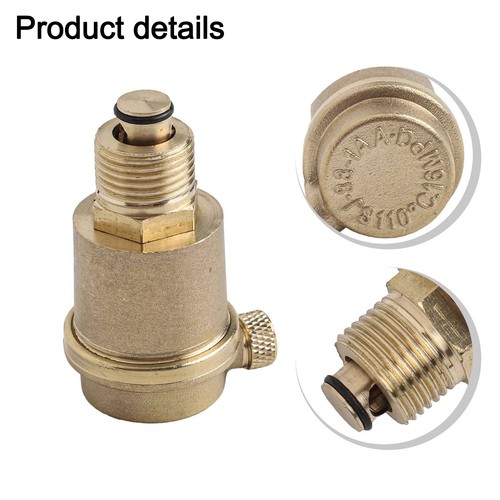 Bleed Valve Pressure Release Water Heater Solar 1/2\\\" 61mm Air Vent - Picture 8 of 8