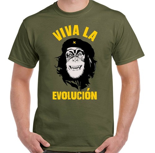 CHE GUEVARA T-SHIRT Monkey Chimp Chimpanzee Revolution Atheist Atheism Anarchism - Picture 1 of 24