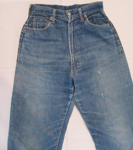 JEANS VINTAGE FINE ANNI 40 RIVETTI NASCOSTI 701 V REDLINES W27" I33" BIG E LEVIS P22 - Foto 16 di 24