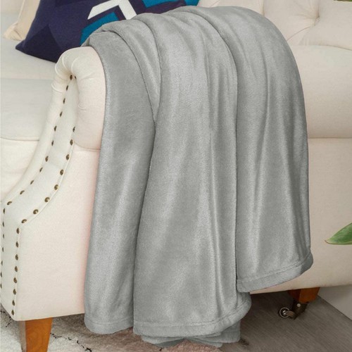 Super Soft Polyester Fleece Light Weight Warm Throw Blanket for Bed Chair Couch - Picture 7 of 15