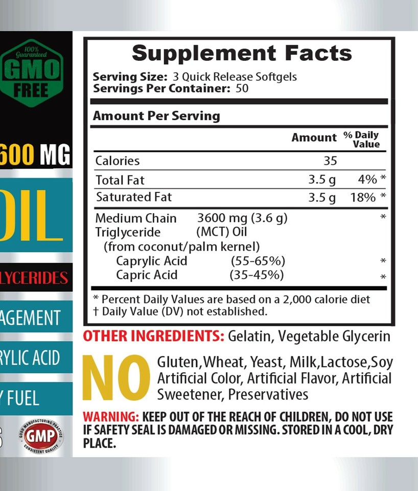 immune system booster 100 MCT OIL keto coconut mct 1BOTTLE eBay