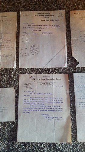 St Joseph Stockyard Livestock Commision Letters early 1900s Lot Of 10  - Bild 4 von 6