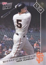 Nick Hundley San Fran Giants Walk Off ONLY 160 Printed Sept 2 2017 Topps NOW 550