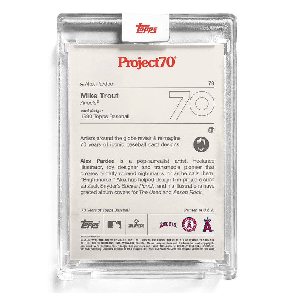 Topps PROJECT 70 Mike Trout by ALEX PARDEE #79 ?+BONUS LABEL? Angels | eBay