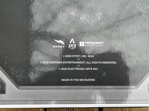 100% Authentic 2020 RTFKT x Apex Legends 'AJ1 Crypto' Size 9.5 US ***1 OF 1*** - Picture 16 of 17