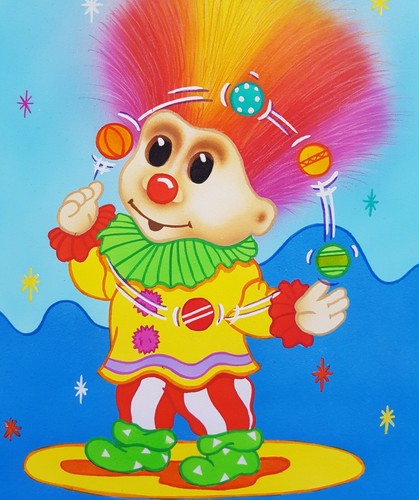 4 x Muñecas Troll Retro Vintage - Pinturas Originales Ilustraciones - Imagen 5 de 9