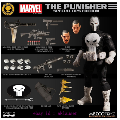 Mezco Toyz 1/12 Marvel The Punisher Action Figure Toy Model Mezco Toyz 1/12 Marvel The Punisher Action Figure Toy Model