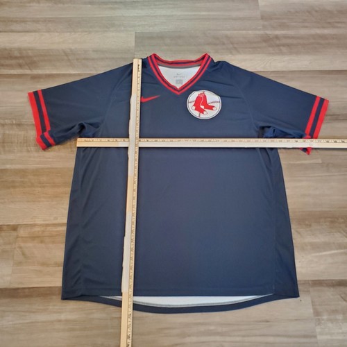 Boston Red Sox Nike Herren XXL 2XL Cooperstown Collection V-Neck Trikot Navy - Bild 2 von 9