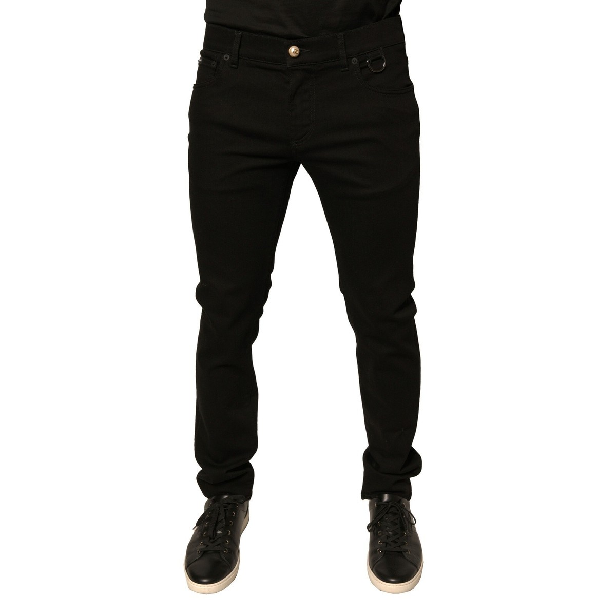 DOLCE&GABBANA フローラルプリント デニム ブラック　Skinny DOLCE&GABBANA フローラルプリント デニム ブラック Skinny