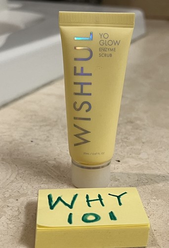 HUDA BEAUTY Wishful YO GLOW AHA & BHA Enzyme Scrub .67oz/20ML TRAVEL SZ SEALED - Picture 2 of 12