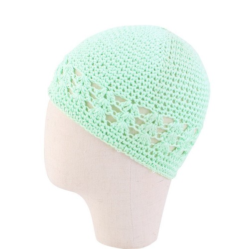 Kids Solid Crochet Knit Skull Caps Girls Hair Care Bonnet Fashion Handmade Hats - Picture 20 of 29