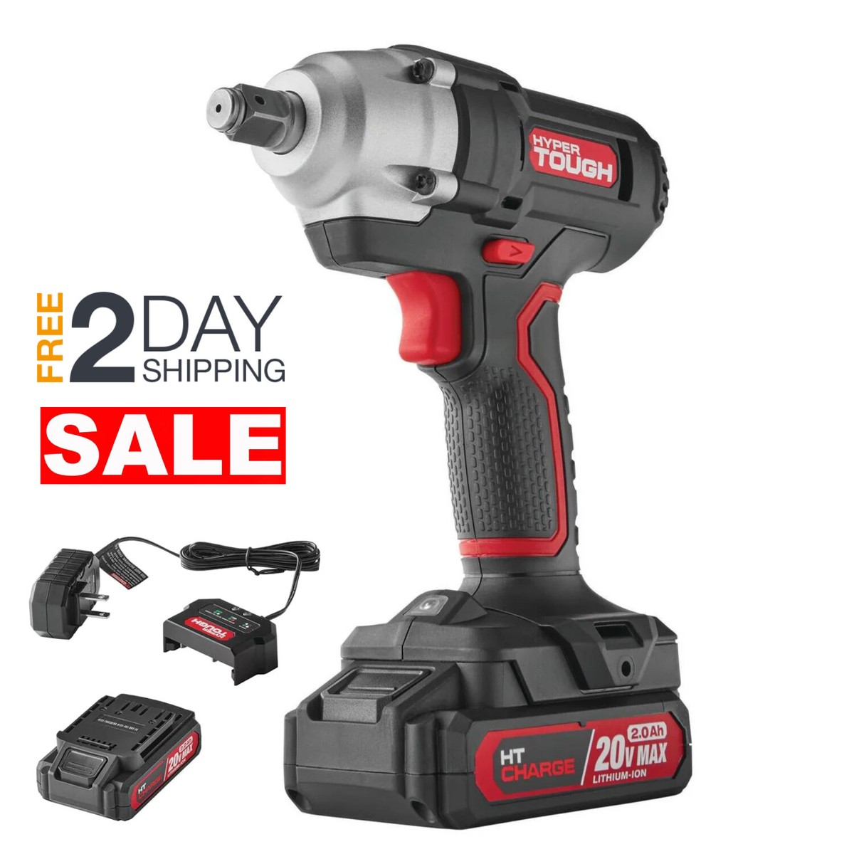 20V Llave De Impacto 1/2 Inalambrica Pistola Con Bateria y