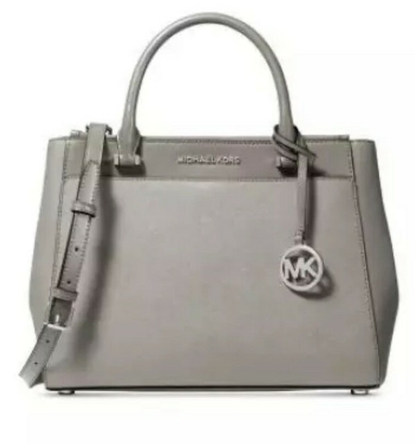 michael kors grey leather bag