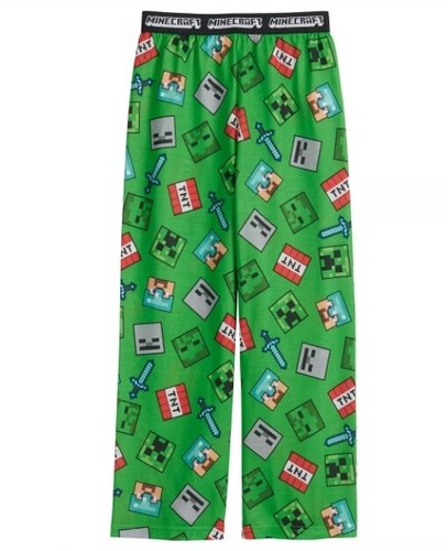 MINECRAFT Pajamas Boys 4/5 NEW Minecraft Lounge Pants Pjs NWT Creeper Steve - Picture 1 of 6