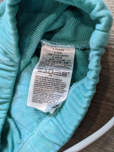 Baby Gap NWT 5Y Tie Dye Blue Hoodie Pullover With Stretch Waist AK - Picture 4 of 9