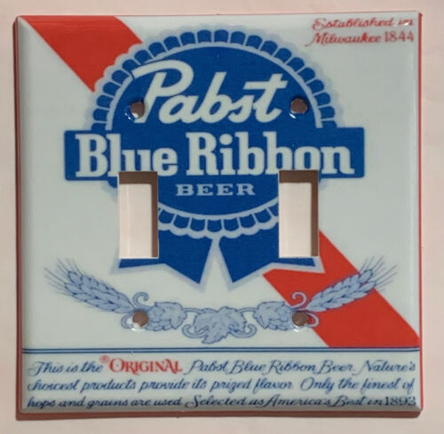 Pabst Blue Ribbon Beer Light Switch Outlet wall Cover Plate Home Decor - Picture 5 of 45