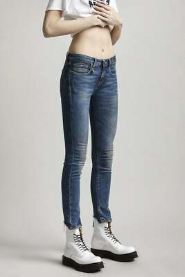R13 Alison Skinny Jeans Emerson with Cut-off Hem Size 25 $365 new